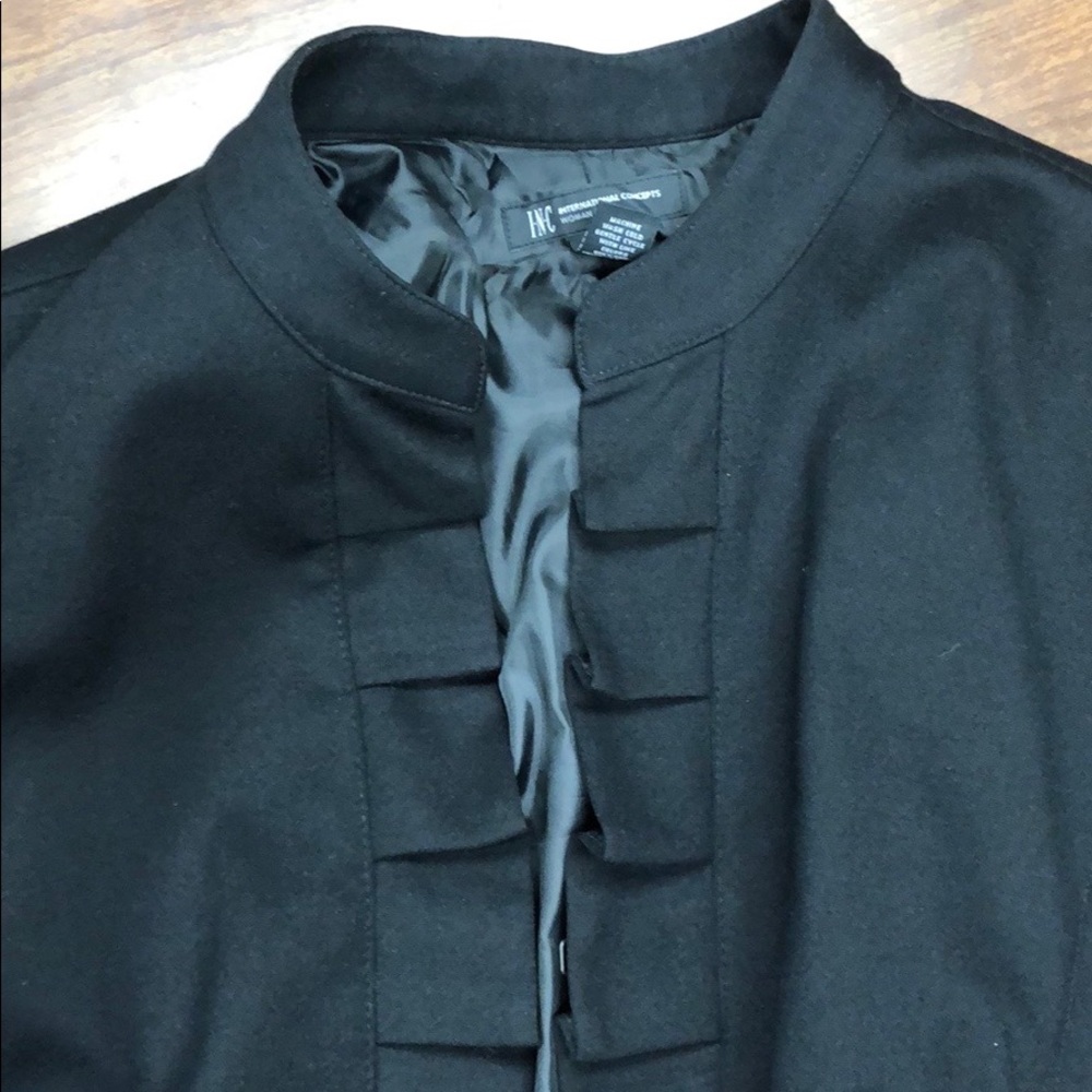 Black Ruffled Blazer